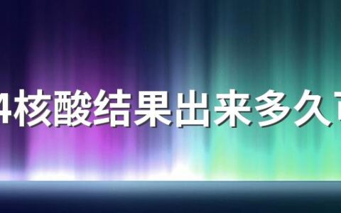 弹窗4核酸结果出来多久可以消