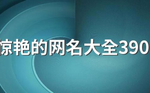 令人惊艳的网名大全390个 令人难忘的网名