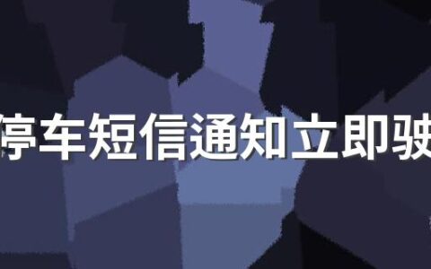 违章停车短信通知立即驶离会罚款吗 违章停车短信通知后多久必须处理