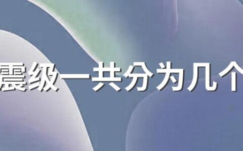 地震震级一共分为几个等级 地震的破坏程度