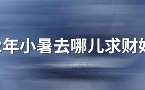 2022年小暑去哪儿求财好 2022年小暑财神方位查询