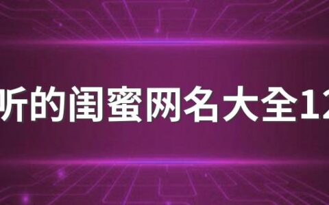 最好听的闺蜜网名大全125个 可爱的闺蜜网名