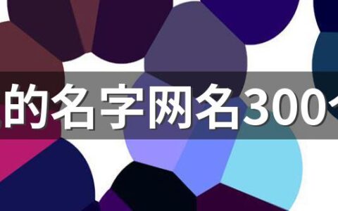 帅气的名字网名300个 稳重的男生网名大全