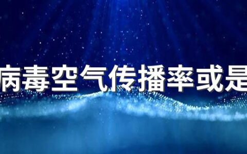 新冠病毒空气传播率或是接触面千倍具体什么情况