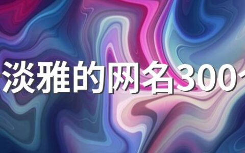 好听淡雅的网名300个 文静气质的女生网名