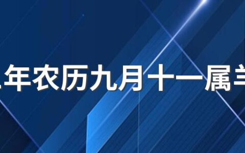 1991年农历九月十一属羊是什么命 1991年出生是什么命