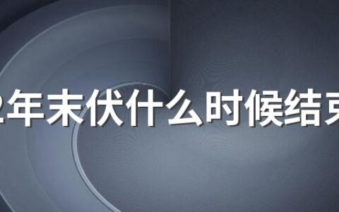 2022年末伏什么时候结束 2022年今年的末伏几月几日结束