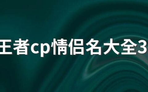 游戏王者cp情侣名大全360个 情侣网名非常有cp感的游戏昵称