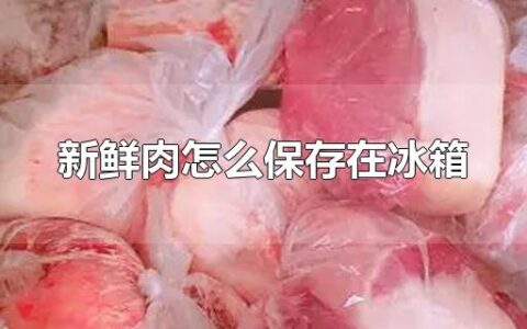 新鲜肉怎么保存在冰箱