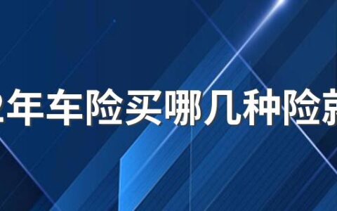 2022年车险买哪几种险就够了 2022年车辆保险怎么买最合适