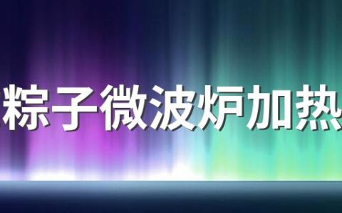 冷冻粽子微波炉加热多久 冷冻粽子能放多久