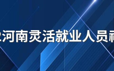 2022河南灵活就业人员社保缴费标准一览