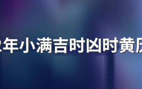 2022年小满吉时凶时黄历查询 今天是黄道吉日吗