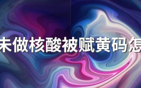 逾期未做核酸被赋黄码怎么办