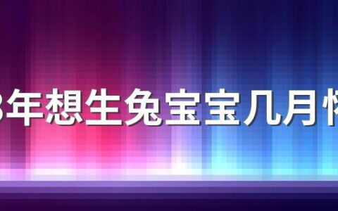 2023年想生兔宝宝几月怀孕合适 2023年出生的兔宝宝是什么命