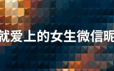 一眼就爱上的女生微信昵称180个 文静的女生网名