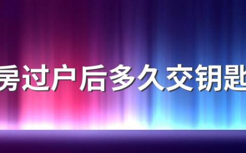 二手房过户后多久交钥匙给买家 二手房买卖过户纠纷有哪些