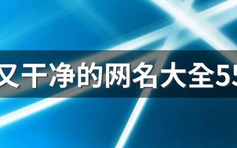 好听又干净的网名大全550个 好记简单的网名