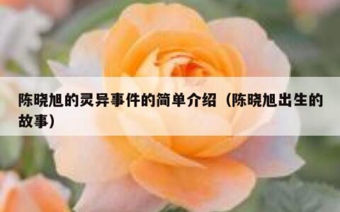 陈晓旭的灵异事件的简单介绍（陈晓旭出生的故事）