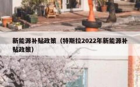 新能源补贴政策（特斯拉2022年新能源补贴政策）