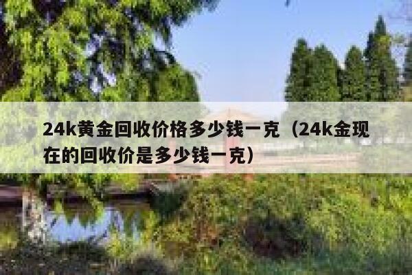 24k黄金回收价格多少钱一克（24k金现在的回收价是多少钱一克） 第1张