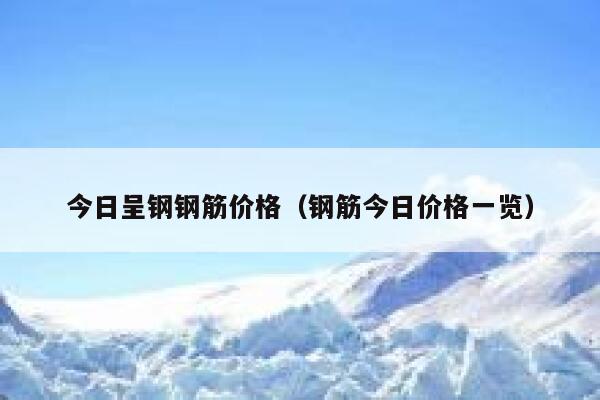 今日呈钢钢筋价格（钢筋今日价格一览） 第1张