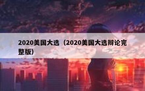 2020美国大选（2020美国大选辩论完整版）