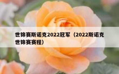 世锦赛斯诺克2022冠军（2022斯诺克世锦赛赛程）