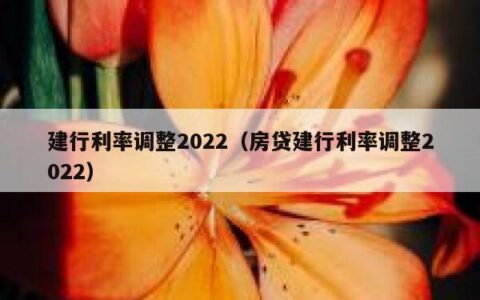 建行利率调整2022（房贷建行利率调整2022）