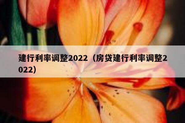 建行利率调整2022（房贷建行利率调整2022） 第1张