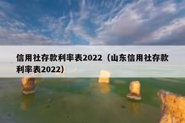 信用社存款利率表2022（山东信用社存款利率表2022） 第1张