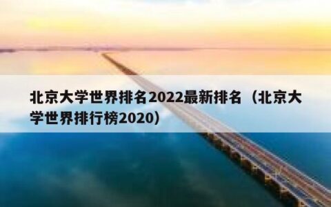 北京大学世界排名2022最新排名（北京大学世界排行榜2020）