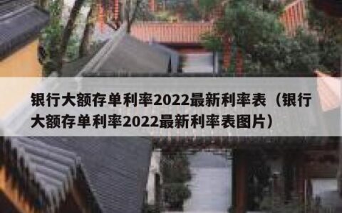 银行大额存单利率2022最新利率表（银行大额存单利率2022最新利率表图片）