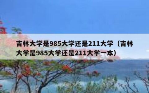 吉林大学是985大学还是211大学（吉林大学是985大学还是211大学一本）