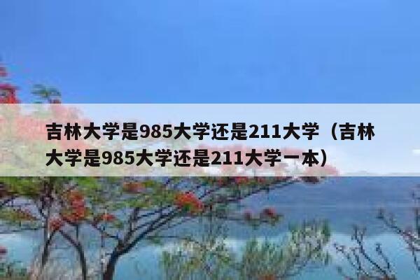 吉林大学是985大学还是211大学（吉林大学是985大学还是211大学一本） 第1张