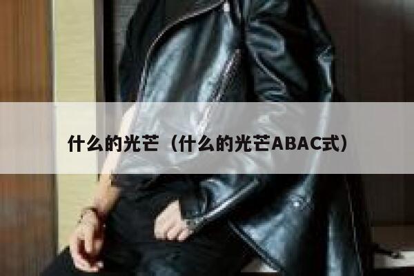 什么的光芒（什么的光芒ABAC式） 第1张