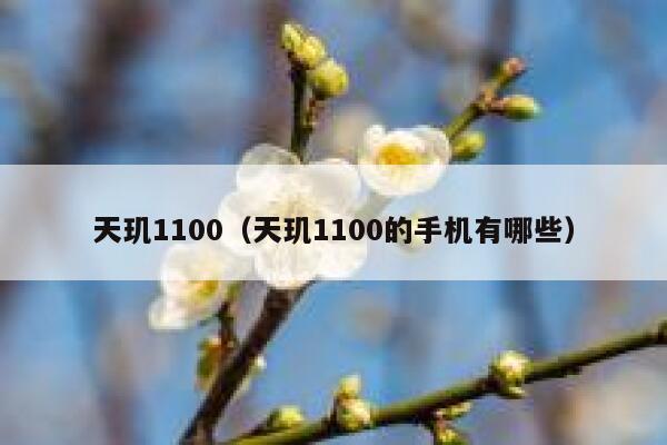 天玑1100（天玑1100的手机有哪些） 第1张