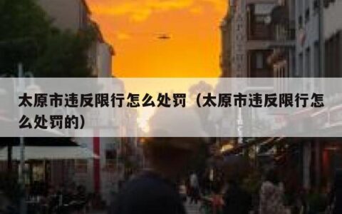 太原市违反限行怎么处罚（太原市违反限行怎么处罚的）