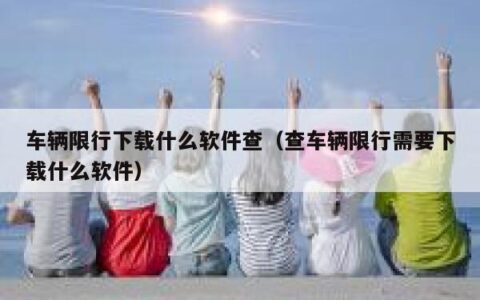 车辆限行下载什么软件查（查车辆限行需要下载什么软件）