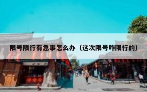 限号限行有急事怎么办（这次限号咋限行的）