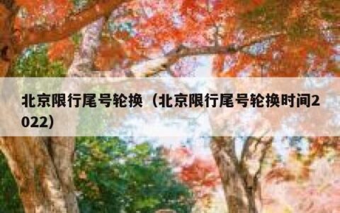 北京限行尾号轮换（北京限行尾号轮换时间2022）