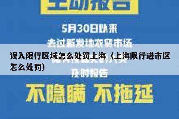 误入限行区域怎么处罚上海（上海限行进市区怎么处罚） 第1张