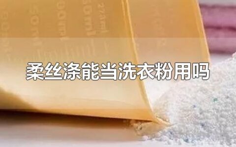 柔丝涤能当洗衣粉用吗