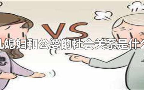 儿媳妇和公婆的社会关系是什么